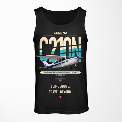 Cessna T210N Centurion design on black tank top