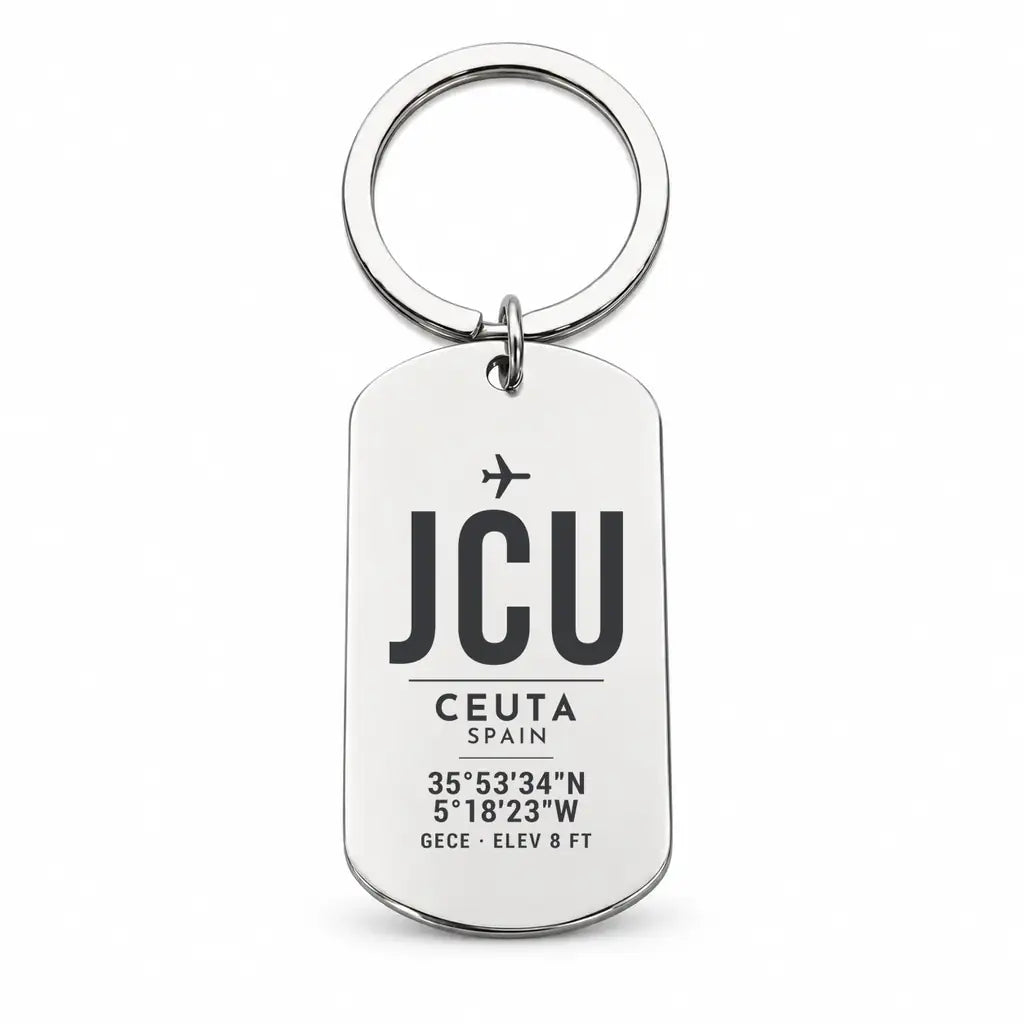 Ceuta Heliport JCU - Key Chain - Original Design - Silver