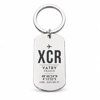 Thumbnail for Châlons-Vatry Airport XCR - Key Chain - Original Design - Silver