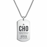Thumbnail for Charlottesville–Albemarle Airport CHO - Necklace - Original Design - Silver