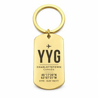 Thumbnail for Charlottetown Airport YYG - Key Chain - Original Design - Gold