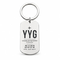 Thumbnail for Charlottetown Airport YYG - Key Chain - Original Design - Silver