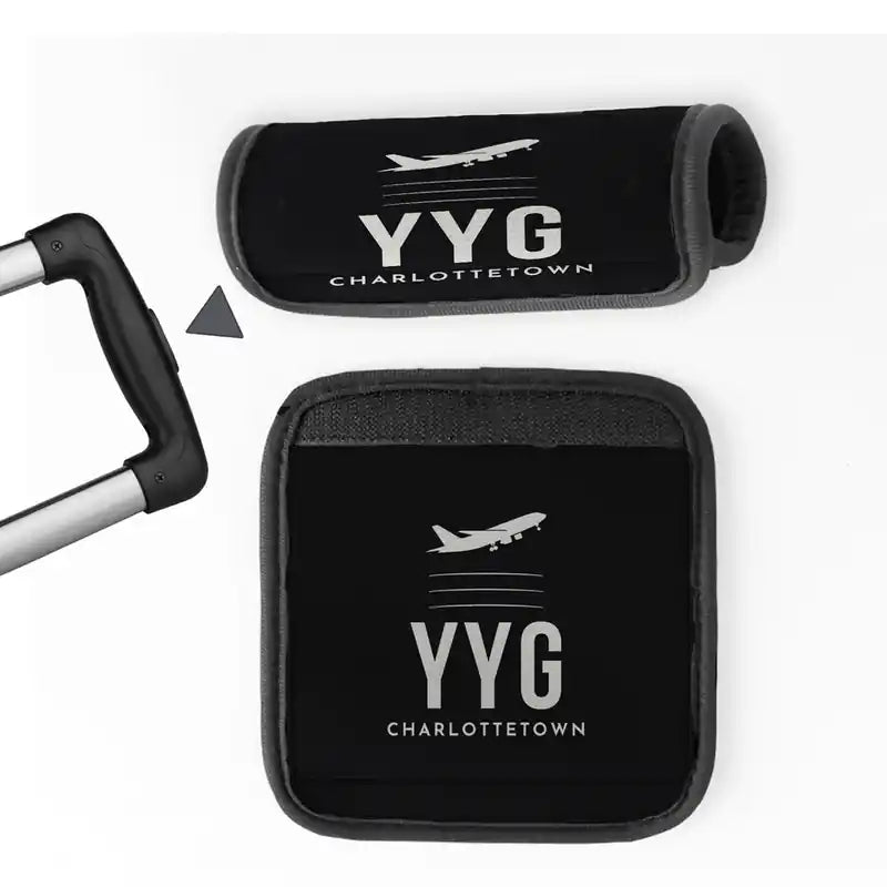 Charlottetown Airport (YYG) Luggage Handle Covers - Black