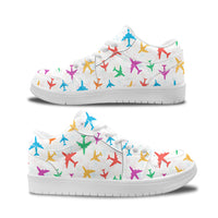 Thumbnail for Cheerful Seamless Airplanes Designed Fashion Low Top Sneakers & Shoes