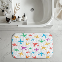 Thumbnail for Cheerful Seamless Airplanes Designed Bath Mats