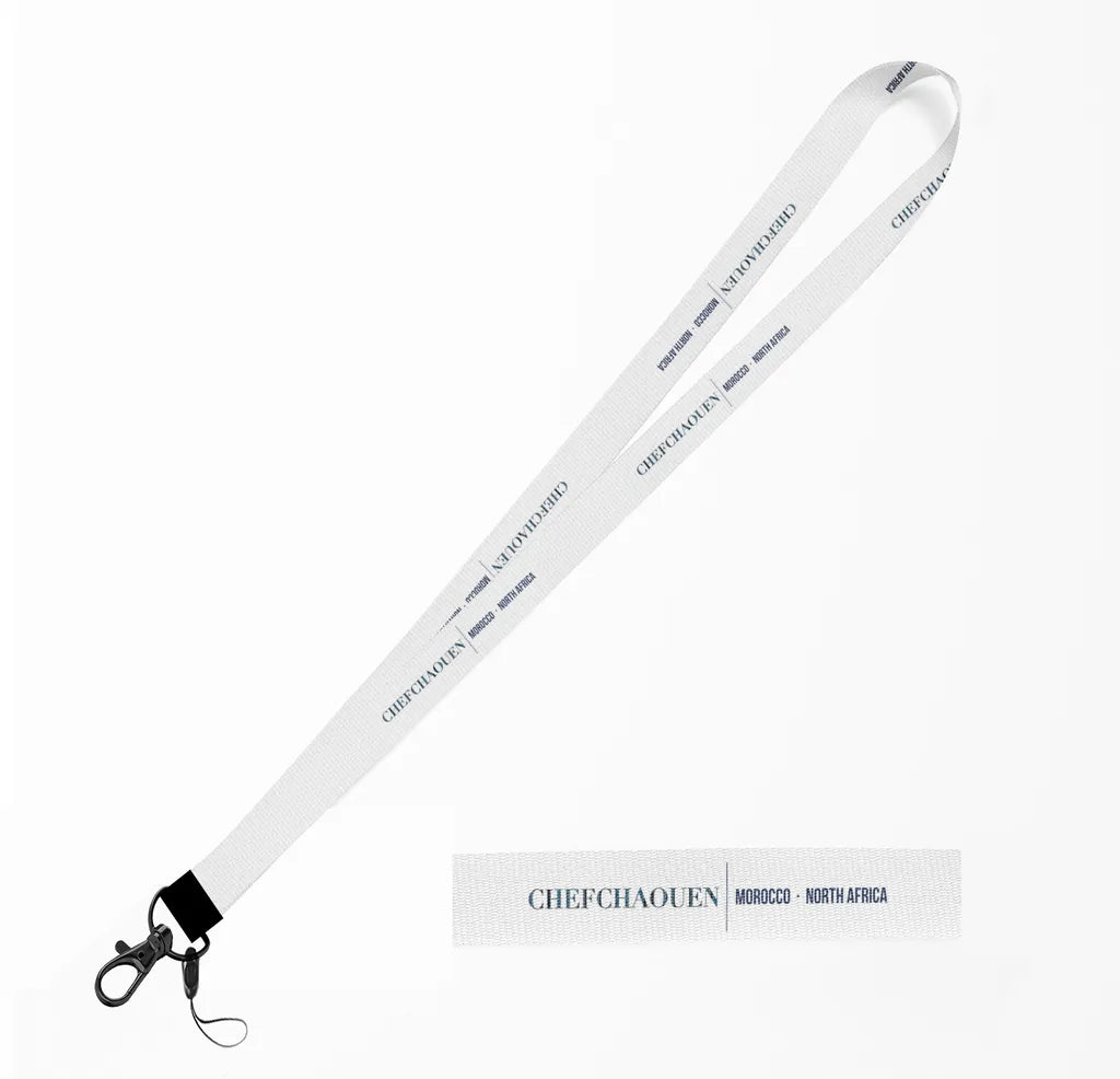 Chefchaouen City Series lanyard - white