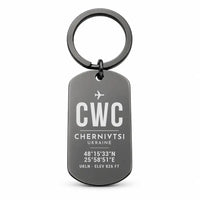 Thumbnail for Chernivtsi International Airport CWC - Key Chain - Original Design - Black