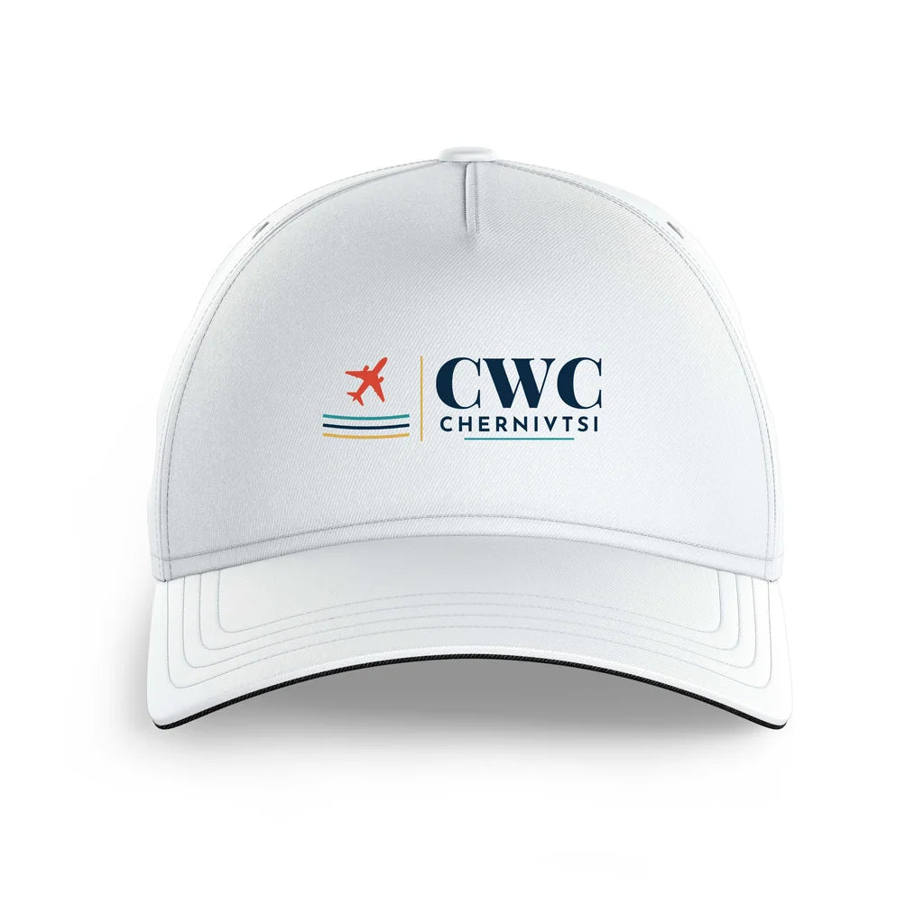 Chernivtsi International Airport (CWC) printed hat - white