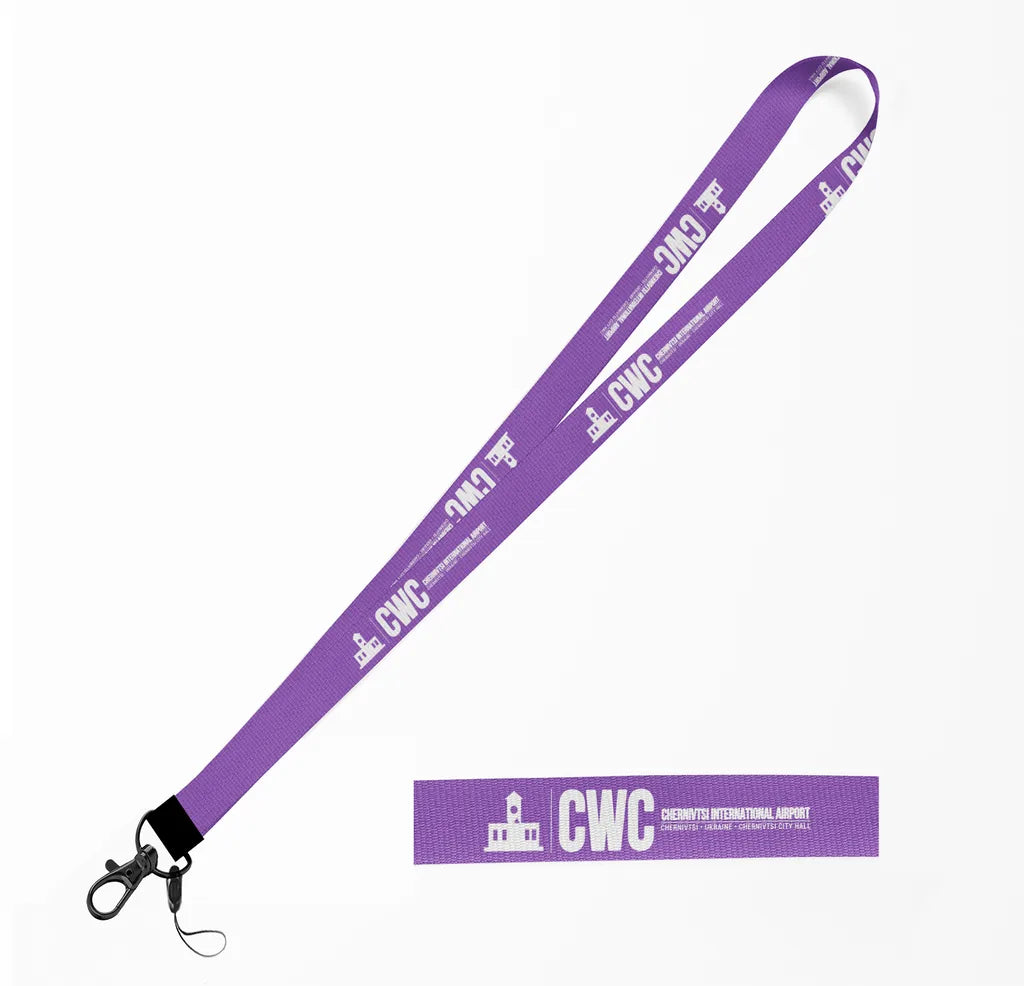 Chernivtsi International Airport (CWC) lanyard - purple