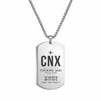 Thumbnail for Chiang Mai International Airport CNX - Necklace - Original Design - Silver