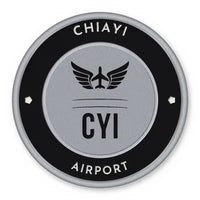 Thumbnail for Chiayi Airport (CYI) Patches - Circle - Black Silver