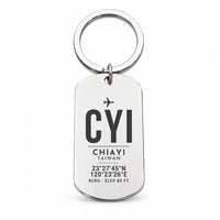 Thumbnail for Chiayi Airport CYI - Key Chain - Original Design - Silver