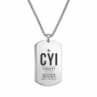 Thumbnail for Chiayi Airport CYI - Necklace - Original Design - Silver