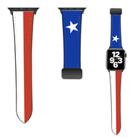 Thumbnail for Chile Flag Designed Leather Apple Watch Straps