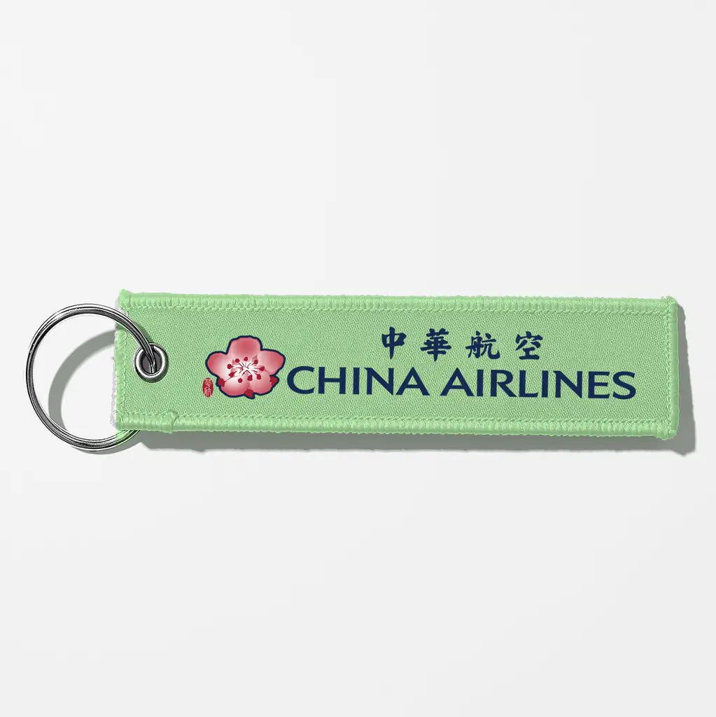 China Airlines Crew & Staff Tag Key Chains - Light Green