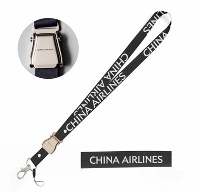 China Airlines seat belt lanyard - black
