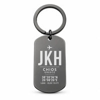 Thumbnail for Chios Island National Airport JKH - Key Chain - Original Design - Black