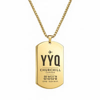 Thumbnail for Churchill Airport YYQ - Necklace - Original Design - Gold
