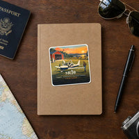 Thumbnail for Cirrus SR20 - 3D + Name - Square Sticker - Notebook