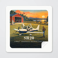 Thumbnail for Cirrus SR20 - 3D - Square Sticker - Peel