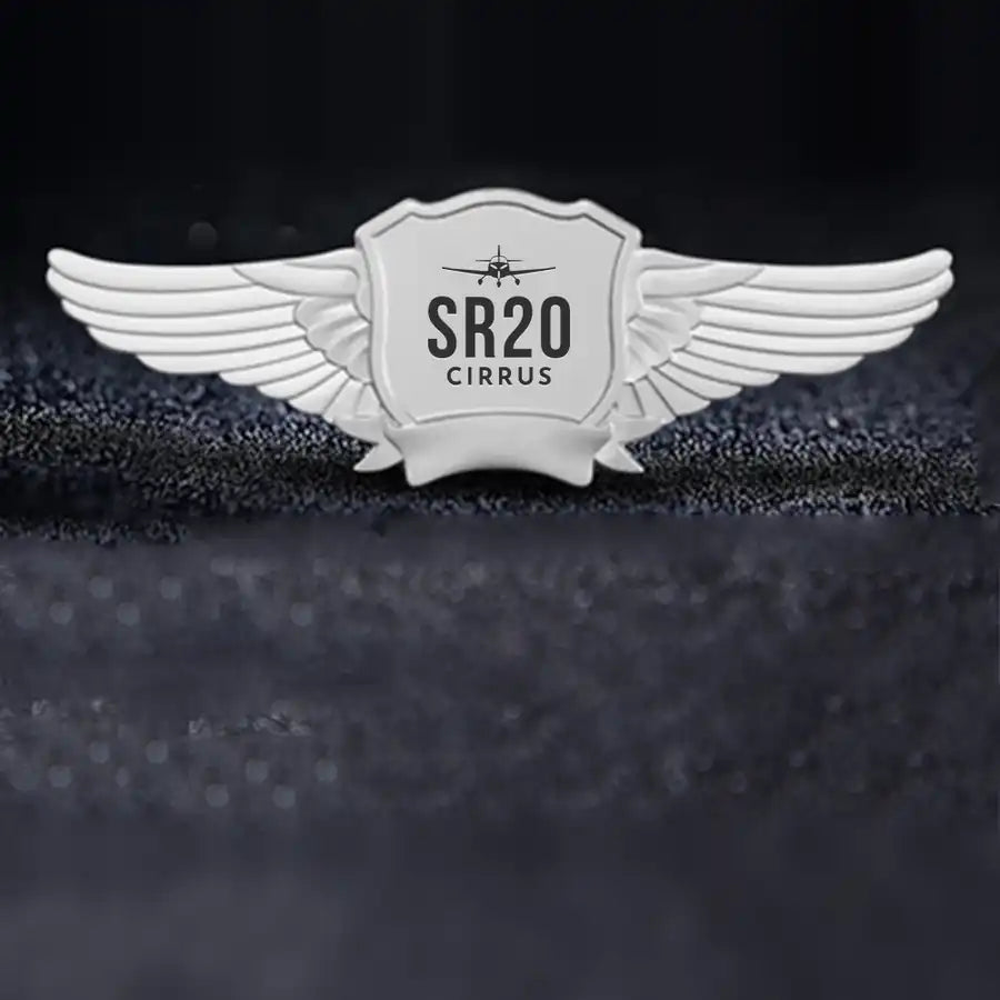 Cirrus SR20 Pilot Wing Badge - Silver