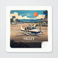 Thumbnail for Cirrus SR22T - 3D - Square Sticker - Peel