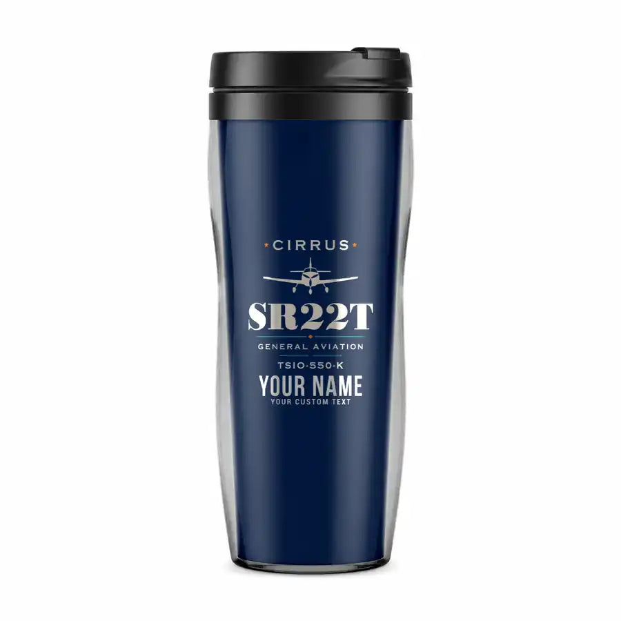 Cirrus SR22T - Heritage + Name - Plastic (No Holder) - Dark Blue