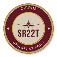 Thumbnail for Cirrus SR22T Patches - Circle - Burgundy Cream