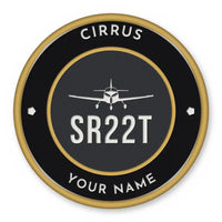 Thumbnail for Cirrus SR22T Patches - Circle + Name - Black Gold