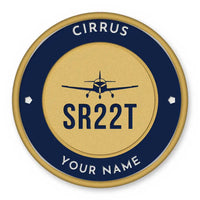Thumbnail for Cirrus SR22T Patches - Circle + Name - Navy Gold
