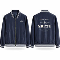 Thumbnail for Cirrus SR22T Stylish Jackets - Baseball Collar - Heritage - Navy Blue