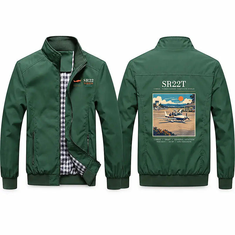 Cirrus SR22T Stylish Jackets - Stand Collar - Poster - Green