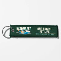 Thumbnail for Cirrus Vision Jet G2+ Aviator Key Chains - Dark Green - Cartoon