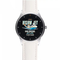 Thumbnail for Cirrus Vision Jet G2+ - Cartoon + Name - Leather Strap - White Leather Strap