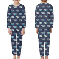 Thumbnail for Cirrus Vision Jet G2+ - Children Pajamas - Cartoon Pattern - Navy Blue
