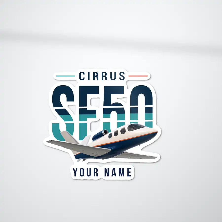 Cirrus Vision Jet G2+ - Original Die-Cut + Name - Die-Cut - White Car