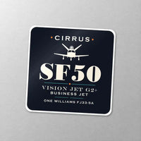 Thumbnail for Cirrus Vision Jet G2+ - Heritage - Square Sticker - Close-up