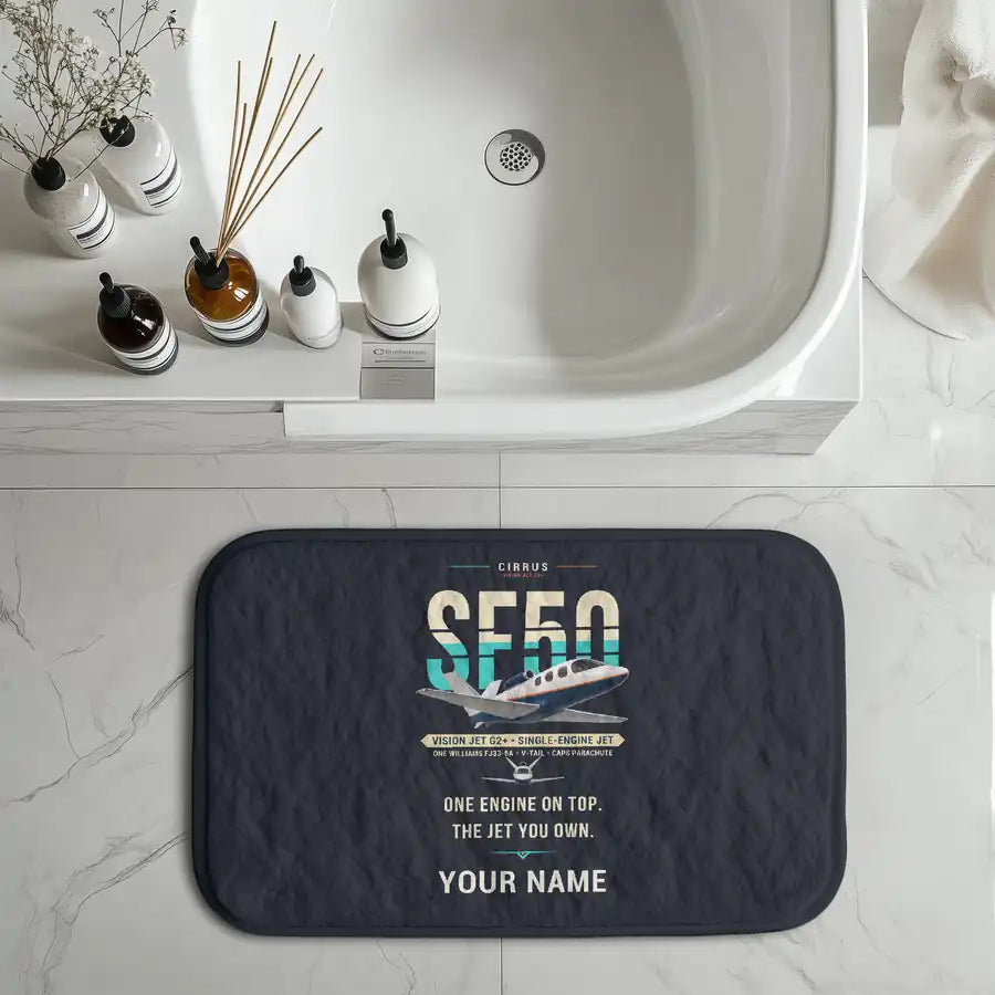 Cirrus Vision Jet G2+ - Original + Name - Bath Mat