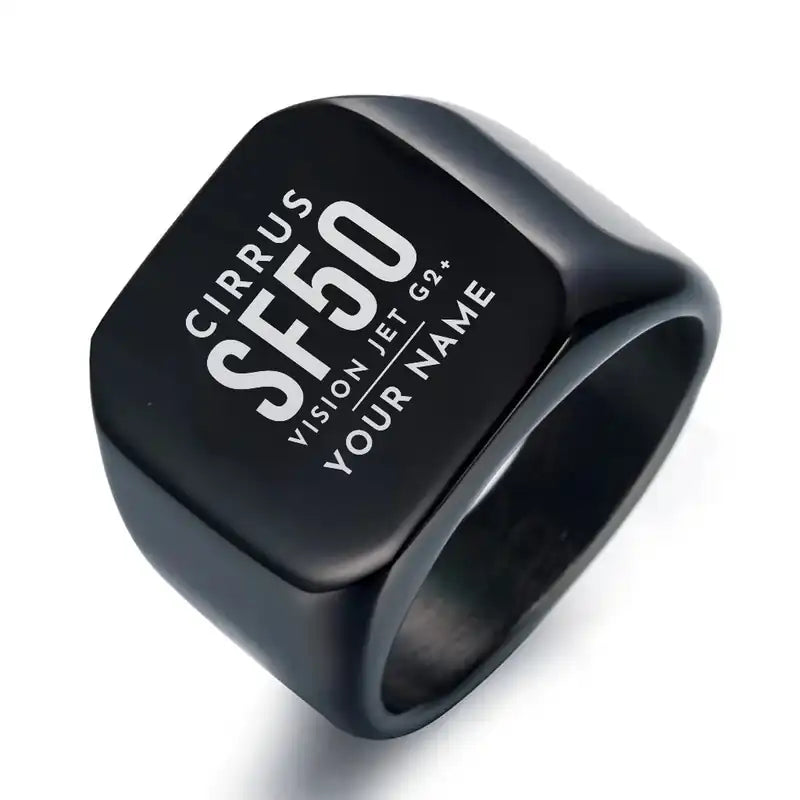 Cirrus Vision Jet G2+ - Ring - Tag + Name - Black