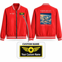 Thumbnail for Cirrus Vision Jet G2+ Stylish Jackets - Baseball Collar - Poster + Name - Red