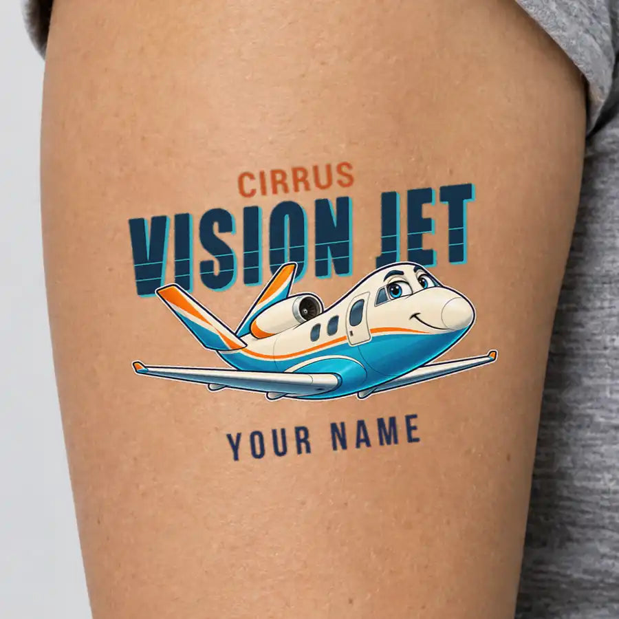 Cirrus Vision Jet G2+ - Tattoo - Cartoon + Name