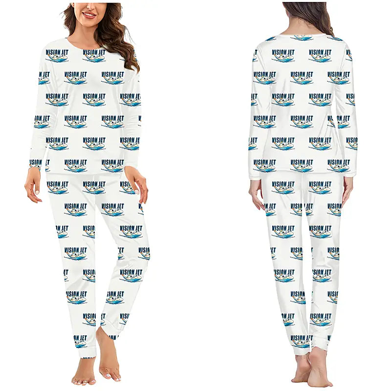 Cirrus Vision Jet G2+ - Women Pajamas - Cartoon Pattern - White