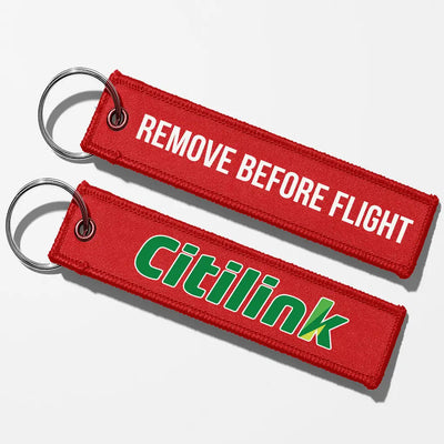 Citilink Airlines Crew & Staff Tag Key Chains - Red - Remove Before Flight
