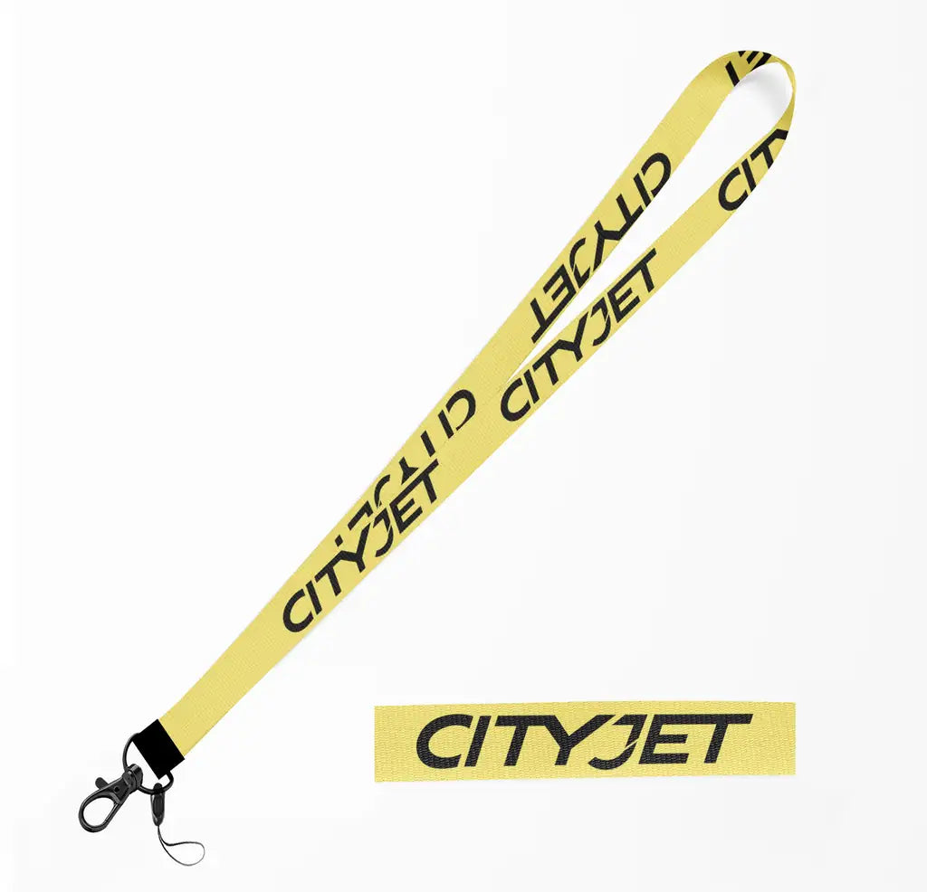 City Jet Airlines lanyard - yellow