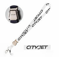 Thumbnail for City Jet Airlines seat belt lanyard - white