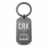 Thumbnail for Clark International Airport CRK - Key Chain - Boarding Pass Style - Black