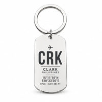Thumbnail for Clark International Airport CRK - Key Chain - Original Design - Silver