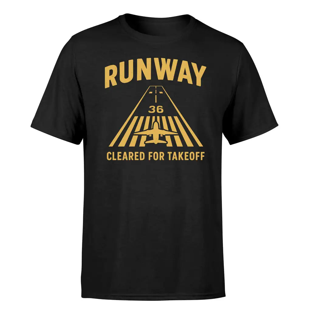 Cleared For Takeoff design on black single side