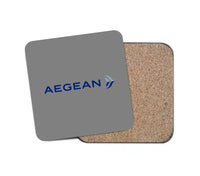 Thumbnail for Aegean Airlines design on gray 1 piece coaster