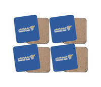 Thumbnail for Oman Airlines design on blue 4 pieces set coaster